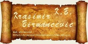 Krasimir Birmančević vizit kartica
